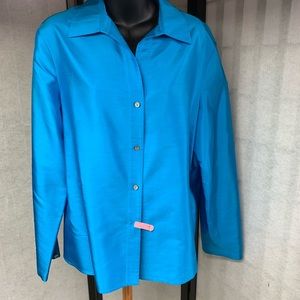 Women’s Turquoise long sleeve button down